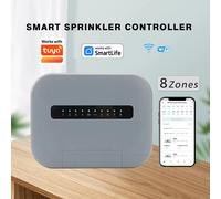 Contrôleur d'arrosage intelligent WiFi 6/8 stations pour intérieur, système d'irrigation à commande à distance, compatible avec l'application Tuya Smartlife, prise EU 6 Zone Controller