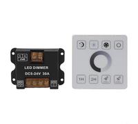 Contrôleur de bande LED DC 5 V-24 V Panneau tactile sans fil RF Télécommande monochrome Variateur de luminosité Mémoire Ultra mince Support mural réglable pour la maison