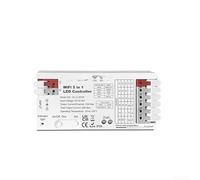 Contrôleur de bande LED pour Tuya Smart WiFi et télécommande 2,4 G - RGB/RGBW/RGB+CCT - DC12V-24V, 20A, IP20, boîtier PC ignifuge blanc