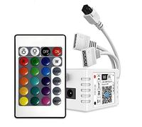 Contrôleur de Bande LED RGB 10M / 5M avec 2 Prises, Compatible avec Alexa et Google Home, RGB led chambre controller/minuterie sans Fil du Applicable à ruban led RGB