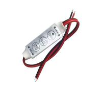 Contrôleur de bande lumineuse LED, mini variateur DC 5V 12V 24V, adapté aux bandes lumineuses 5050 5630 2835 monochromes(3key mini 10pce)