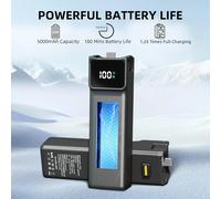 Contrôleur de batterie à charge rapide Pocket 3 et DJI Osmo Pocket3/4, avec un trou fileté supplémentaire de 1/4 " et un câble Type-C black