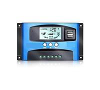 Contrôleur de char solaire MPPT 30A 60A 100A Double LCD USB Afficher Auto 1 2V 24V Régulateur de charur de panneau de cellules solaires avec char(100A)