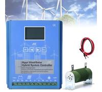 Contrôleur de Charge éolien et Solaire 16 000 W, contrôleur de Charge Hybride éolien et Solaire, avec écran LCD et contrôleur de Charge MPPT, pour Maison, Bateau et lampadaire 12V