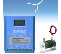 Contrôleur de charge hybride éolien et solaire 16 000 W, contrôleur de charge éolien et solaire 12 V/24 V/48 V, contrôleur hors réseau automatique 48V