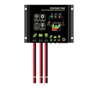 Contrôleur de charge solaire 10 A 12 V/24 V avec algorithme en 3 étapes, régulateur étanche IP65 pour batteries au lithium AGM, contrôle de la charge des lampadaires pour systèmes hors réseau de