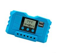Contrôleur de charge solaire 12 V 24 V avec écran LCD pour systèmes d'alimentation photovoltaïque, prend en charge un courant de 10 A, 20 A, 30 A avec paramètres d'affichage clairs (20 A)