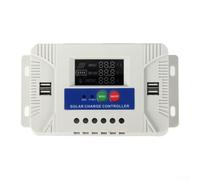 Contrôleur de charge solaire 30 A avec écran LCD pour systèmes 12 V/24 V et port de charge USB