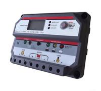 Contrôleur de charge solaire 30 A pour PWM avec écran LCD pour systèmes de batterie 12 V 24 V pour systèmes de batterie pour caravane, bateau, camping-car, unité de régulation de l'alimentation grille