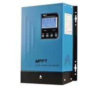 Contrôleur de charge solaire, 60A MPPT Solar Charge Controller 12V24V48V Auto Battery Regulator Solar Panel Max 150V Input For Lithium Sealed Gel And Flooded(Blauw)