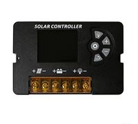 Contrôleur de charge solaire à écran LCD couleur pour PWM 10 A 20 A 30 A Tension réglable Compatible avec batteries 12 V 24 V Gestion de l'énergie solaire (30 A)