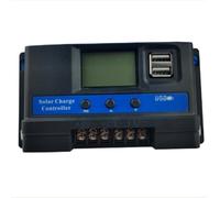 Contrôleur de charge solaire à identification automatique 12 V 24 V avec écran LCD régulateur de tension pour systèmes d'énergie solaire, éclairage de rue, applications de camping-car (10 A)