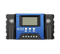 Contrôleur De Charge Solaire Automatique 100A/60A/50A/40A/30A 12V/24V, Contrôleurs MPPT LCD, Double Sortie USB, Régulateur PV De Panneau Solaire Facile Efficace(50A)