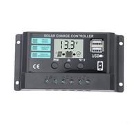 Contrôleur de charge solaire conçu pour les applications 12 V 24 V avec écran LCD d'état de décharge, court-circuit et défense d'inversion de polarité (30 A)