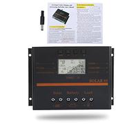 Contrôleur de Charge Solaire, Contrôleur de Charge Solaire 80A PWM 12V/24V Régulateur de Charge Solaire Écran LCD pour Réverbère