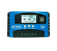 Contrôleur de charge solaire Contrôleur de Charge solaire MPPT 12V 24V 60A 80A 100A, double écran LCD USB, régulateur de chargeur de panneau de cellule automatique avec Charge(100A)