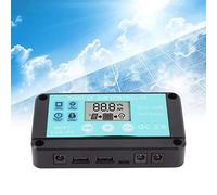 Contrôleur de charge solaire, contrôleur de panneau de régulateur d'énergie solaire, double sortie USB, charge rapide, contrôleur MPPT 12 V 24 V pour l'industrie domestique (10 A)