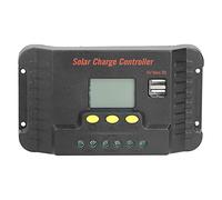 Contrôleur de charge solaire Écran LCD USB Charge de téléphone portable Contrôleur de lampadaire 12 V 24 V Régulateur de charge de panneau solaire polyvalent intelligent pour (20A)
