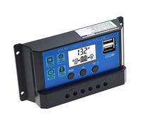 Contrôleur de charge solaire intelligent avec écran LCD et port USB, protection contre les surintensités, régulateur de charge solaire pour lampe de batterie de panneau solaire (60 V 30 A)