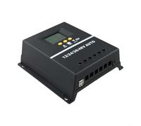 Contrôleur de charge solaire MPPT 150 A avec écran LCD pour systèmes de batterie 12 V, 24 V, 36 V, 48 V, comprend sept modes de fonctionnement, deux ports de charge USB et une dissipation améliorée de
