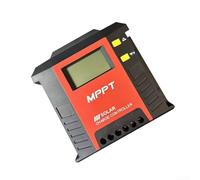 Contrôleur de charge solaire MPPT 20 A 480 W avec écran LCD, double sortie USB et surveillance de conversion d'énergie en temps réel pour lampadaires solaires (20 A (rouge))