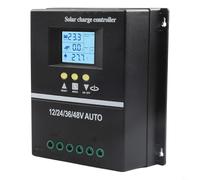 Contrôleur de charge solaire MPPT 200 A pour systèmes de batterie à écran LCD 12 V/24 V/36 V/48 V avec grands ports USB de câblage et dissipateur de chaleur pour chargement de panneau solaire