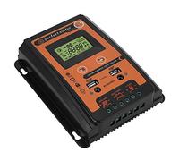 Contrôleur de Charge Solaire MPPT Régulateur Panneau de Charge Solaire avec Ecran LCD avec Double USB Panneau Solaire Batterie 12V / 24V Affichage LCD (30A)