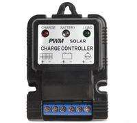 Contrôleur de charge solaire pour systèmes de batterie, régulation automatique au courant de sortie 10 A pour panneaux 6 V et 12 V (10 A, 11,1 V, 22,2 V)