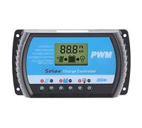 Contrôleur de Charge Solaire PWM 12V 24V avec Écran LCD, Port USB 5V, 10A - Gestion Complète PWM, Protection Multiple Intégrée, Idéal pour Batteries Plomb - Acide (20A)