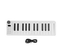 Contrôleur de clavier MIDI 25 touches sensibles de force Outil de production de musique intelligente sans fil portable USB pour musiciens de studio à la maison ABS noir