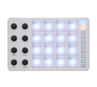 Contrôleur de Clavier MIDI USB, Contrôleur MIDI Pad Beat Maker, Clavier Dynamique avec 16 Pads Rétroéclairés RVB, 8 Boutons Assignables, Répétition de Notes, Touche de Niveau