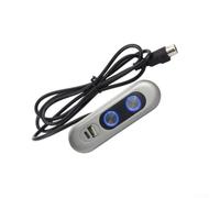Contrôleur de commutateur de fauteuil inclinable électrique à 5 broches, charge USB, compatible avec la plupart des fauteuils inclinables, sortie 2,4 A (gris)