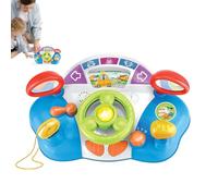 Contrôleur de conduite simulé, volant pour de voiture, volant interactif amusant avec contrôle du volume réglable, musique et lumière, jouet simulé de conduite, faire semblant de conduire des