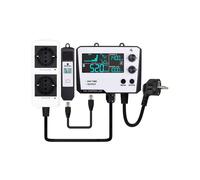 Contrôleur de Dioxyde de Carbone Sonde Divisée à Double Canal Moniteur de CO2 Réducteur de Pression de CO2 pour Serre Prise UE C