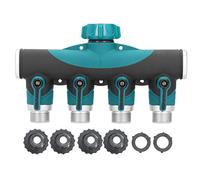Contrôleur de Distribution de Valve en métal de séparateur de tuyau de 4 manières pour l'usage extérieur de pelouses de jardin