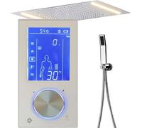 Contrôleur De Douche À Valve Numérique, Thermostat De Contrôle À Écran Tactile LED 3 Voies, avec Bouton De Réglage, Prise De Courant Intelligente LCD Compatible