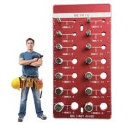 Contrôleur de Filetage pour Écrous et Boulons,Identifiant d'Alliages d'Aluminium,Calibre D'Identification Des Boulons Et Écrous | Pour Usinage Réparation Automobile Entretien des Voitures Camion