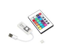 Contrôleur de gradation LED RGB 12V-24V, télécommande U variable(USB RGB 24Key IR)