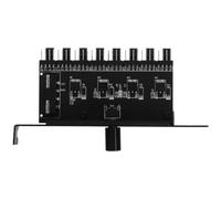 Contrôleur de Hub de Ventilateur de Boîtier Pc, 8 Ventilateurs, Noir | Compatibilité 3 Broches et 4 Broches, Réglage Manuel par Bouton, Pcb Abs, pour Châssis