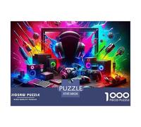Contrôleur de Jeu 1000 Pièces Puzzle pour Adultes Jeux De Défi Familial Puzzle Anti-Stress Cultiver l'esprit D'équipe pour Décorations Familiales 38x26cm/1000pcs