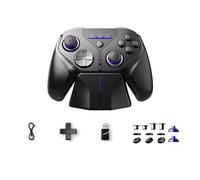 Contrôleur de jeu avec manette de jeu à lévitation, Set 3 | Effet Hall activé avec contrôle de mouvement à six lignes pour la course, réglable, ergonomique pour les