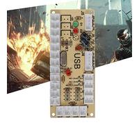 Contrôleur de Jeu Encodeur USB avec Boîtier en Cristal Acrylique de Précision pour Hôte PC et Jeux de D' Noir Taille 9,5x3,5x1 Cm (822A)