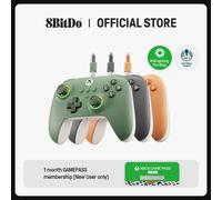 Contrôleur de jeu filaire 8BitDo Ultimate C pour Xbox, anneau de feu d'éclairage RVB et manettes à effet Hall, Windows 10/11 Orange
