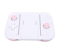 Contrôleur de Jeu sans Fil Portable, Contrôleur de Jeux Rétro, Boutons Mécaniques RVB, Détection de Mouvement à 6 Axes, Console de Jeu sans Fil Vibration Réglable (Blanc Rose)