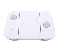 Contrôleur de Jeu sans Fil Portable, Contrôleur de Jeux Rétro, Boutons Mécaniques RVB, Détection de Mouvement à 6 Axes, Console de Jeu sans Fil Vibration Réglable (Blanc gris)