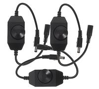 Contrôleur de LED Monochrome 12v Variateur de Luminosité Abs Noir 3 Pièces | Variateur LED Monochrome, Réglage de L’intensité et Interrupteur Marche/arrêt, pour Cordon Lumineux et Lumière LED