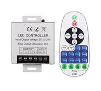 Contrôleur de lumière LED, DC 12-24 V 36 A, variateur d'intensité à 23 touches avec fonctions de vitesse et de synchronisation, coque en aluminium pour dissipation de la chaleur, automatisation