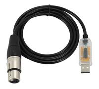 Contrôleur de lumière LED DMX512, Interface USB RS485 vers DMX 512, variateur d'éclairage de scène pour ordinateur, câble USB vers DMXking, 6 pieds