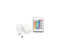 Contrôleur de lumière LED RGB sans fil à 24 boutons avec télécommande infrarouge et variateur 12 V