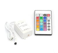 Contrôleur De Lumière Led Rgb Sans Fil À 24 Boutons, Télécommande Ir, Variateur 12v